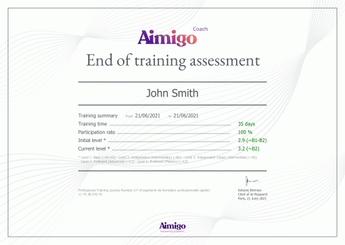 Aimigo Coach EN diploma