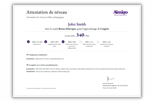 Aimigo Coach FR diploma