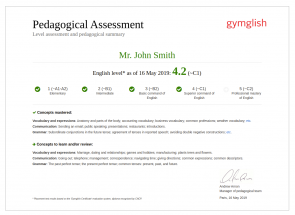 pedagogische beoordeling Gymglish